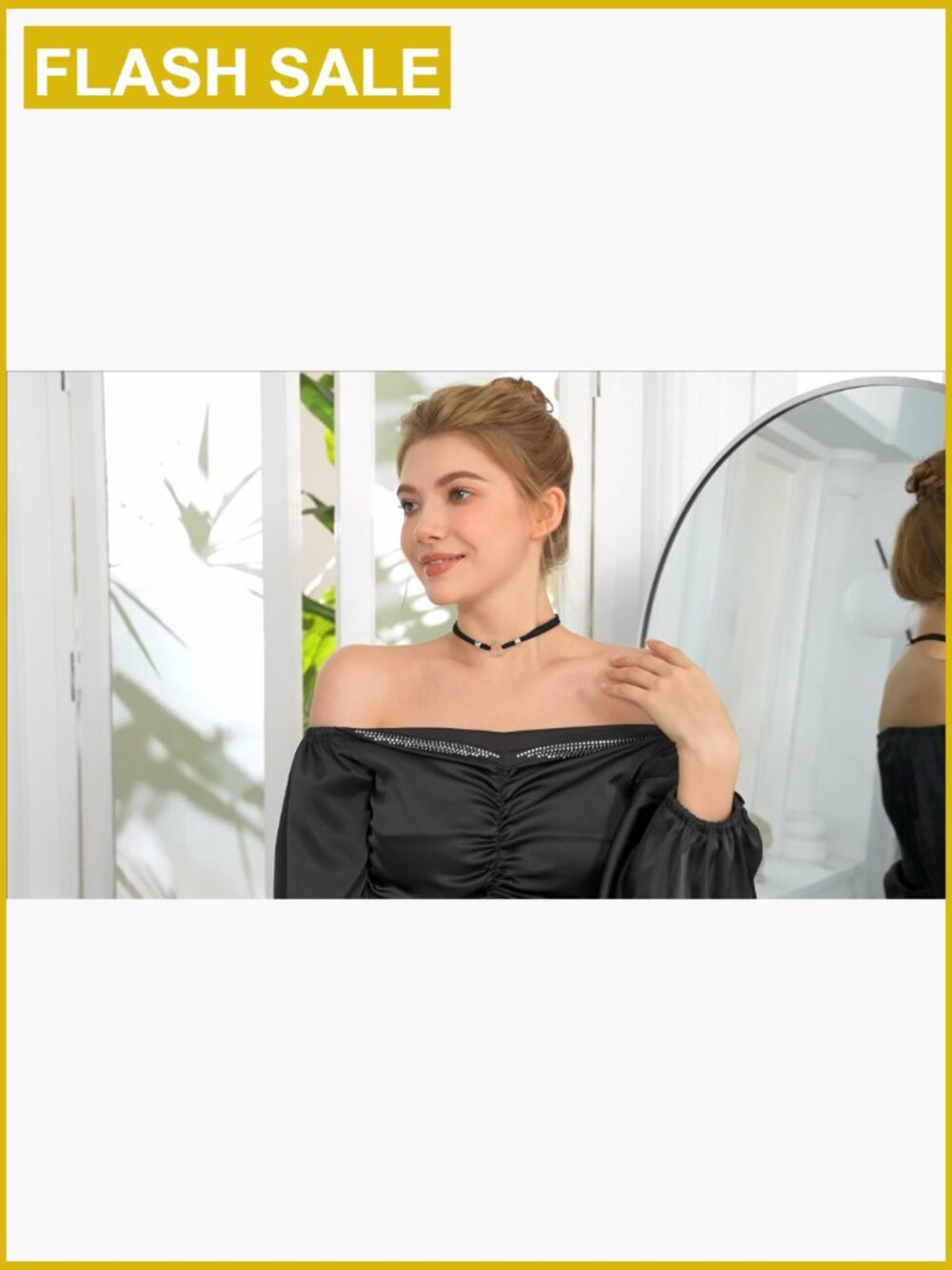 Adjustable Layered Velvet Lace Collar Necklace, Goth Jewelry - Picture 7 of 7